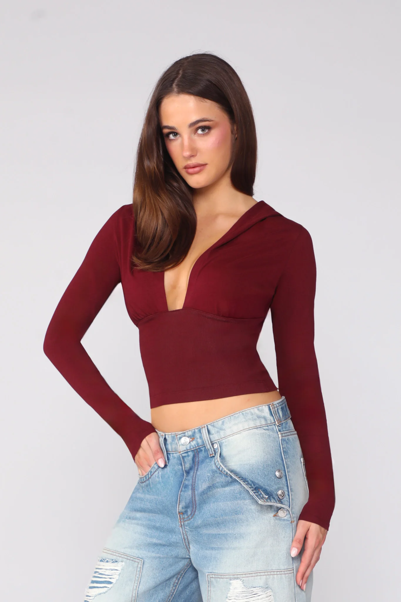 SLOAN LONG SLEEVE / RUBY - Image 3